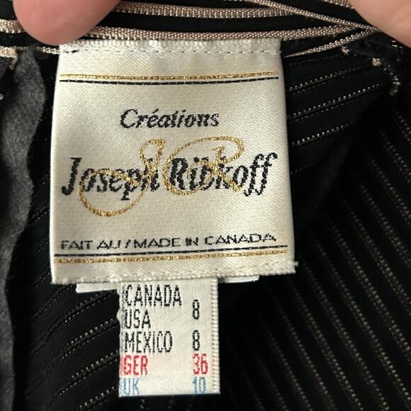 Joseph Ribkoff Y2K Metallic Colorblock Mini Dress Women's 8 Retro Made in Canada - Picture 4 of 8